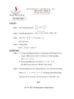 Bài kiểm tra học kỳ 2 môn Toán lớp 10 trường THPT Võ thị sáu năm học 2016- 2017 | Toán học, Lớp 10 - Ôn Luyện