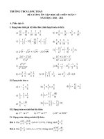 ĐỀ CƯƠNG ÔN TẬP KIỂM TRA HỌC KÌ I MÔN TOÁN 7 NĂM HỌC 2020 - 2021