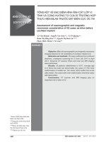 Tổng kết về đặc điểm hình ảnh cắt lớp vi tính và cộng hưởng từ của 35 trường hợp thực hiện Bilan trước đặt điện cực ốc tai