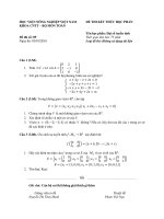 28+ Đề thi đại số tuyến tính năm 2015 – 2016 trường học viện nông nghiệp Việt Nam