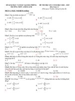 Đề thi học kì 1 môn Toán lớp 11 THPT Anhxtanh có đáp án | Toán học, Lớp 11 - Ôn Luyện