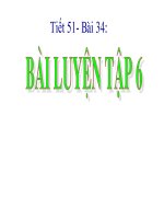 Hóa 8-Tiết 51- Bài 34: Bài luyện tập 6