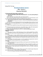 Đề cương ôn tập lịch sử 7 học kì 1 năm học 2018 – 2019 trường THCS Văn Lang