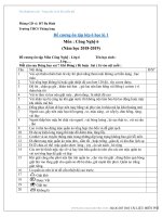 Đề cương ôn tập công nghệ 6 học kì 1 năm học 2018 – 2019 trường THCS Thăng Long