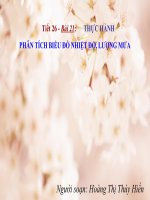 Địa 6- Tiết 25- Bài 21: Thực hành: Phân tích biểu đồ nhiệt độ và lượng mưa