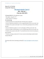 Đề cương ôn tập sinh 7 học kì 1 năm học 2018 – 2019 trường THCS Thăng Long