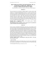 PHáT TRIểN Hệ THốNG CHỉ THị SINH HọC MÔ Tả TƯƠNG QUAN NHIệT Độ - THờI GIAN CHO QUá TRìNH THANH TRùNG NHIệT