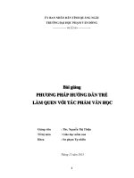 Phương pháp hướng dẫn trẻ làm quen với tác phẩm văn học