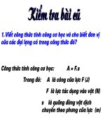 VẬT LÝ 8 - TIẾT 19 - BÀI 15: CÔNG SUẤT