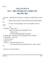 Giáo án GDCD 10 bài 11 Một số phạm trù cơ bản của đạo đức học | Lớp 10 - Ôn Luyện