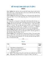 Đề HSG vật lý 6 năm 2018 – 2019 cấp huyện có đáp án – đề số 6