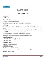 Giáo án GDCD 7 bài 11 Tự tin | Lớp 7 - Ôn Luyện