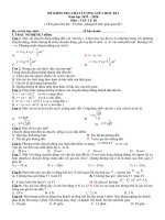 Đề thi giữa học kì 1 môn Vật lý lớp 10 năm 2019 - 2020 có đáp án | Vật Lý, Lớp 10 - Ôn Luyện