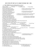 Đề cương ôn thi học kì 2 môn vật lý lớp 6 năm 2019 - 2020 | Vật lý, Lớp 6 - Ôn Luyện