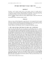 Mỹ HọC TIếP NHậN Và DạY - HọC VăN