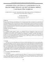 Giải pháp nâng cao năng lực cạnh tranh của các doanh nghiệp niêm yết tại Việt Nam trong thời kỳ cách mạng công nghiệp 4.0