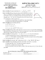 Đề thi giữa học kì 1 môn Toán lớp 10 năm 2019 - 2020 THPT Linh Trung có đáp án | Toán học, Lớp 10 - Ôn Luyện