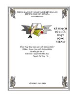 Giáo án kiến tập chuyên đề cấp Huyện theo phương pháp STEAM : Hoạt động khám phá" chiếc dù thoát hiểm".