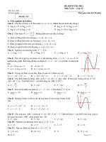 Đề kiểm tra học kì 1 môn Toán lớp 12 năm học 2020-2021 (Mã đề 151)