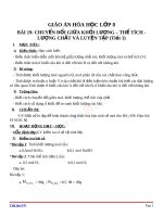 Chuyển đổi giữa khối lượng, thể tích và lượng chất | Hóa học, Lớp 7 - Ôn Luyện