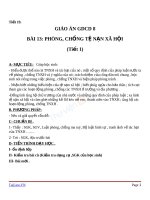 Giáo án GDCD 8 bài 13 Phòng, chống tệ nạn xã hội | Lớp 8 - Ôn Luyện