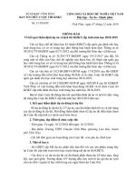 Thông báo dự án dự thi vòng trưng bày và lịch tổ chức thi KHKT cấp tỉnh năm học 2018-2019