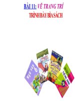 Mĩ thuật 8 - Tiết 11 - Bài 11: Trang trí bìa sách