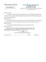 Đề thi HSG lịch sử lớp 9 năm học 2017 – 2018 huyện Tam Dương có đáp án