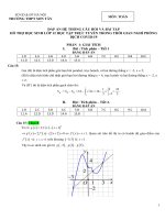 Dap an cac cau hoi va bai tap ho tro hs hoc truc tuyen mon toan12