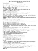 Đề cương ôn tập học kì 2 môn vật lý lớp 6 năm 2017 - 2018 | Vật lý, Lớp 6 - Ôn Luyện