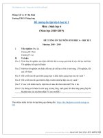 Đề cương ôn tập sinh 6 học kì 1 năm học 2018 – 2019 trường THCS Thăng Long