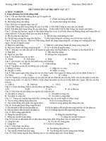 Đề cương ôn tập vật lý 7 học kì 1 năm học 2018 – 2019 trường THCS Thanh Quan