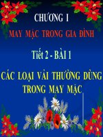 Lớp 6 - Tiết 2 - Bài 1 - Các loại vải thường dùng trong may mặc