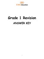 answer key   grade 1 revision 183202013