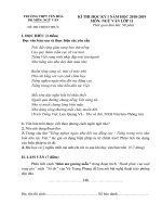 Đề thi học kì 1 môn Văn lớp 11 THPT Yên Hòa năm 2017 - 2018 chọn lọc | Ngữ văn, Lớp 11 - Ôn Luyện