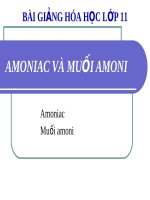 Bài giảng Hóa học 11 bài 8 Amoniac và muối amoni | Lớp 11, Hóa học - Ôn Luyện