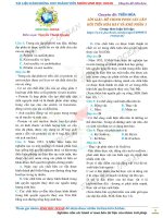 LỜI GIẢI  đề CHINH PHỤC các câu hỏi TIẾN hóa HAY và KHÓ PHẦN 1 