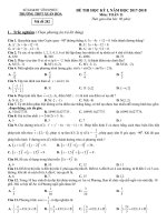 Đề thi học kì môn Toán lớp 11 năm học 2017-2018 – Trường THPT Xuân Hòa (Mã đề 282)