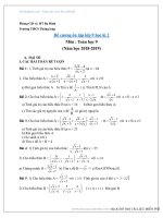 Đề cương ôn tập toán 9 học kì 2 năm học 2018 – 2019 trường THCS Thăng Long