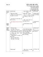 GIÁO ÁN TUẦN 19 CHỦ ĐỀ THẾ GIỚI THỰC VẬT