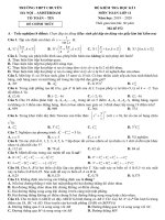 Tổng hợp 4 đề kiểm tra học kì 1 môn Toán lớp 11 năm học 2019-2020 – Trường THPT Chuyên Hà Nội