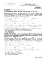 Đề thi THPT Quốc gia 2014 môn Sinh học mã 815 | Đề thi đại học, Sinh học - Ôn Luyện