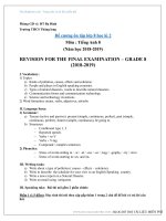 Đề cương ôn tập tiếng anh 8 học kì 2 năm học 2018 – 2019 trường THCS Thăng Long