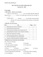 Đề cương ôn tập công nghệ 6 học kì 1 năm học 2017 – 2018 trường THCS Thanh Quan