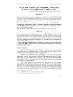 BƯỚC ĐẦU NGHIÊN CỨU THÀNH PHẦN HÓA HỌC CÂY RAU SAM (PORTULACA OLERACEA L.)