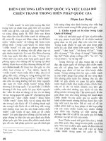 Hiến chương liên hợp quốc và việc loại bỏ chiến tranh trong hiến pháp quốc gia