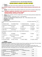 Đề cương ôn thi học kì 2 môn Tiếng Anh lớp 7 năm 2019 - 2020 phần 1 | Tiếng Anh, Lớp 7 - Ôn Luyện