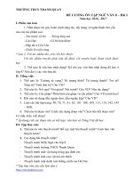 Đề cương ôn tập ngữ văn 8 học kì 1 năm học 2016 – 2017 trường THCS Thanh Quan