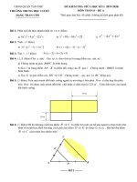 Đề thi giữa học kì 1 môn Toán lớp 8 năm 2019 – 2020 THCS Đặng Trần Côn | Toán học, Lớp 8 - Ôn Luyện
