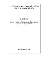 Hình thức và thể loại âm nhạc 1